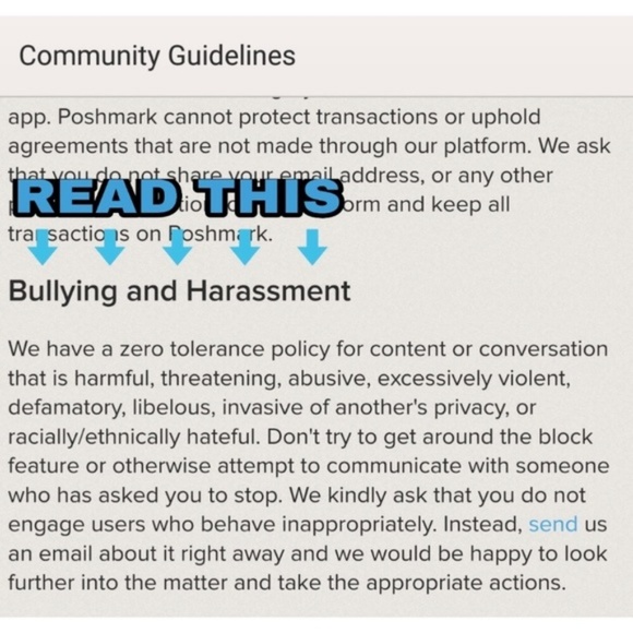 POSHMARK Zero Tolerance Policy - Picture 6 of 7